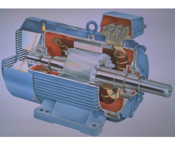 純電動(dòng)車(chē)交流電機解剖模型