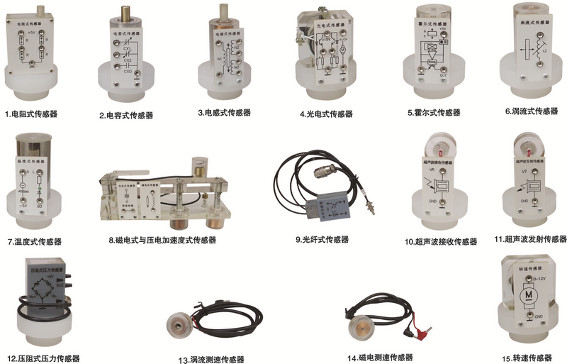 檢測與轉(zhuǎn)換(傳感器)技術(shù)實驗箱(12種傳感器)(圖2) 傳感器
