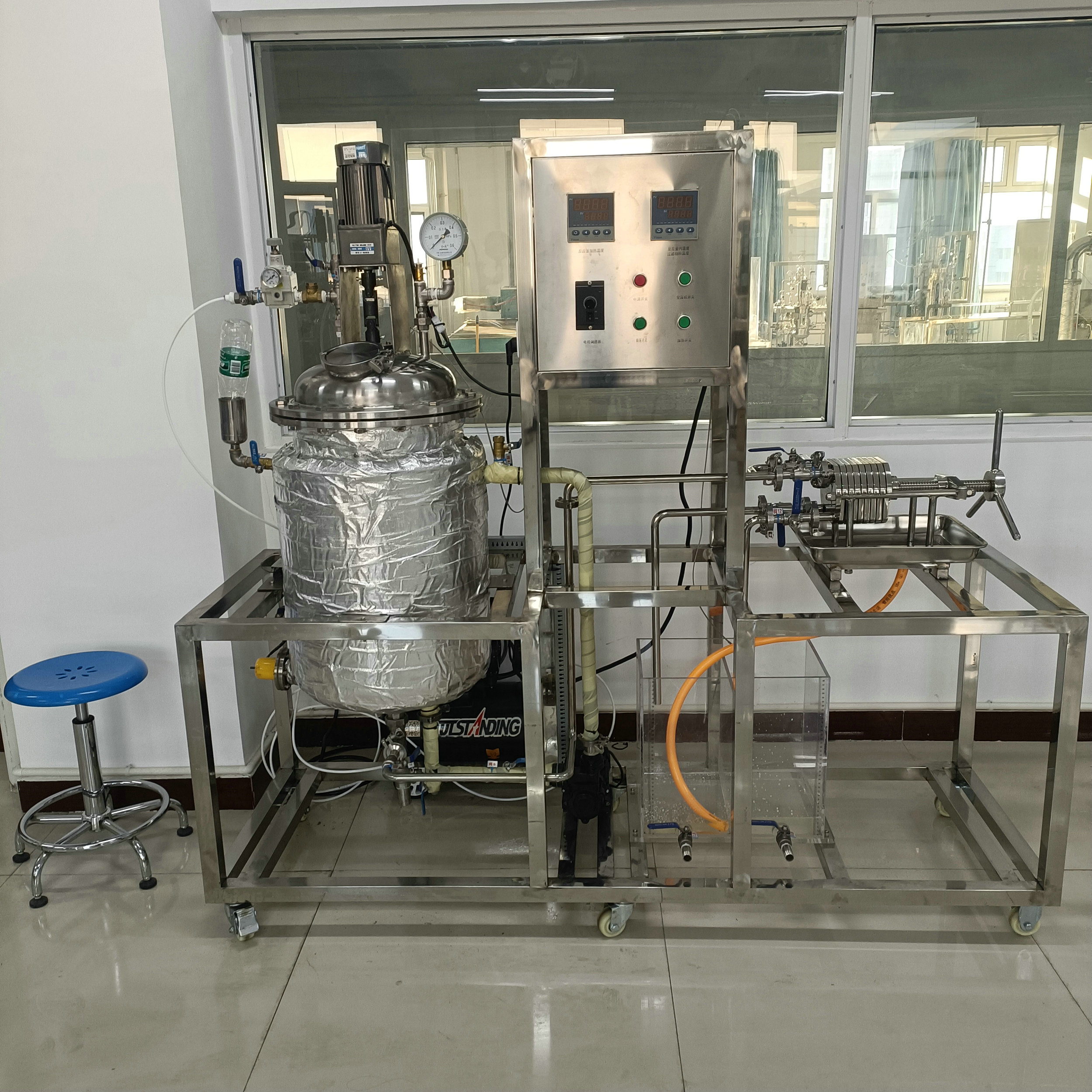 板框過(guò)濾－反應釜組合實(shí)驗裝置