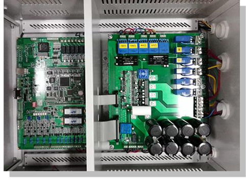 雙饋風(fēng)力發(fā)電實(shí)驗(yàn)系統(tǒng)(圖3) 雙饋風(fēng)電機(jī)組圖及變流器內(nèi)部圖