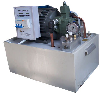 工程液壓氣動(dòng)PLC綜合控制實(shí)驗(yàn)臺(tái)(圖3) 三相工業(yè)液壓泵站